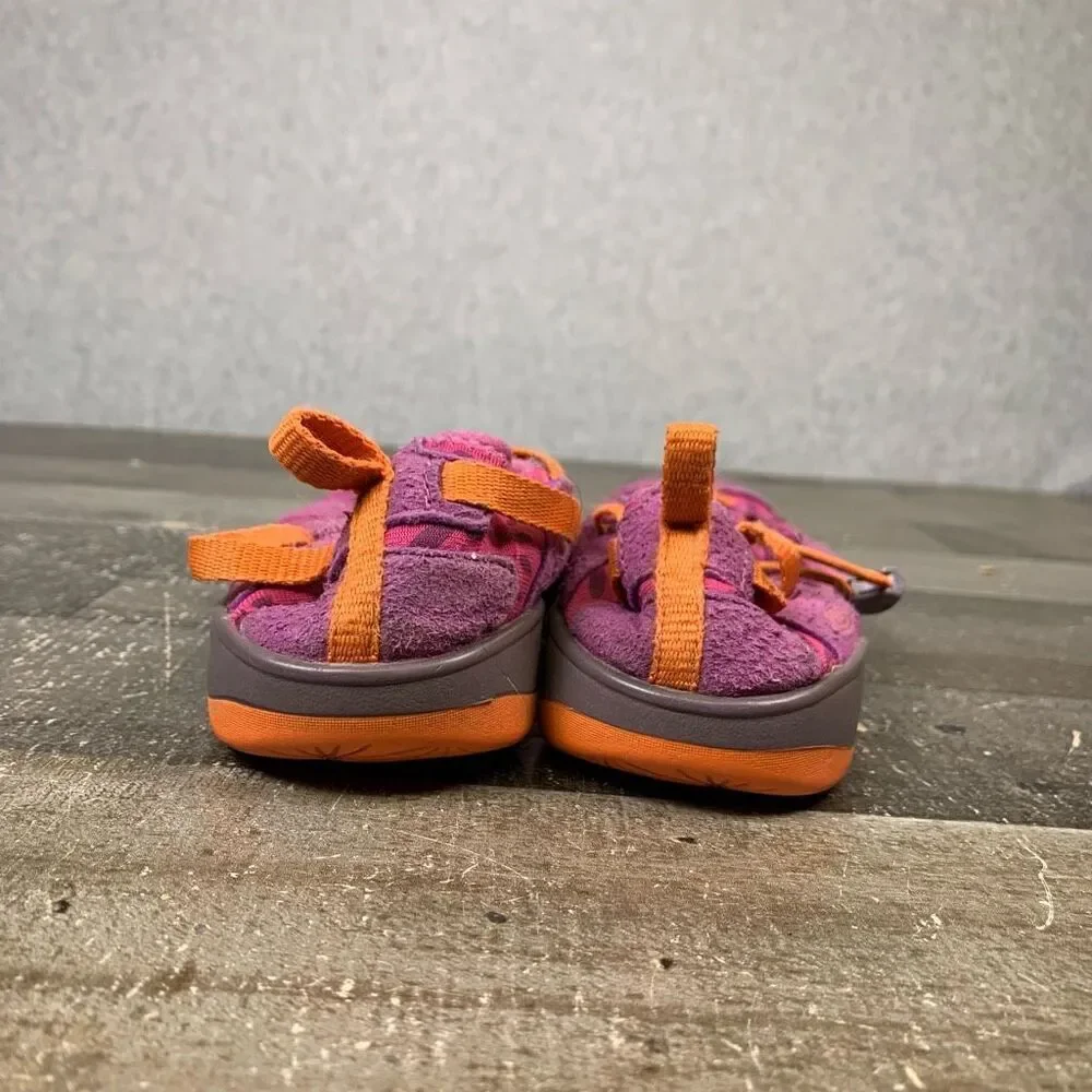 Keen Youth Size 3 Moxie Sandals Pink Orange Strappy Adjustable Slip On Shoes